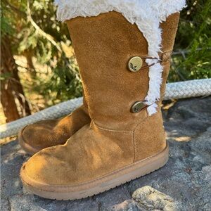 Koolaburra Tan Suede Kids Boots